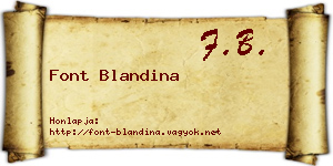 Font Blandina névjegykártya